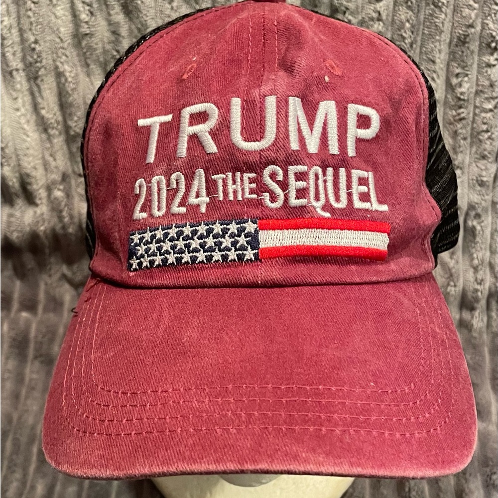 Burgundy/ Wine color TRUMP 2024 THE SEQUEL HAT. 🇺🇸🇺🇸🇺🇸🇺🇸 Adjustable.